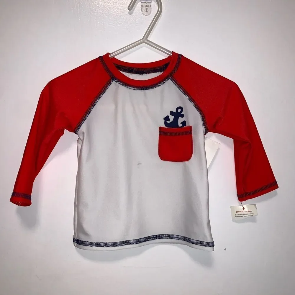 Cat & Jack Rash Guard Top Baby Boy 3-6M